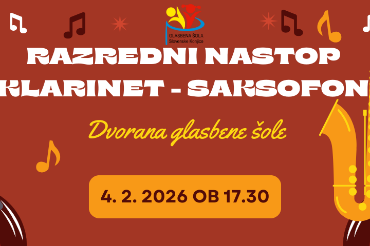 Razredni nastop klarinet - saksofon